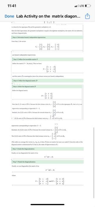 Image result for Diagonalizability in Math Lab