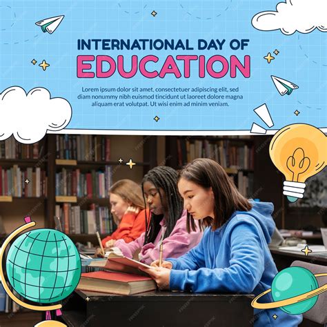 Hand drawn international day of education illustration | Premium Vector