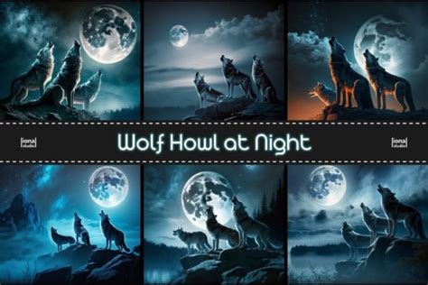 Image result for Wolves Howl at Night