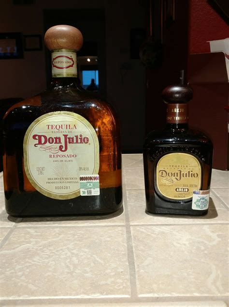 My huge 3.75 Liter Don Julio Reposado bottle next to a regular size 750 ...