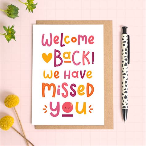 Welcome Back Card By Joanne Hawker