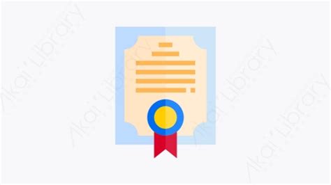 图片素材-016-证书certificate扁平卡通办公室供应商元素图标-每天快乐多一点