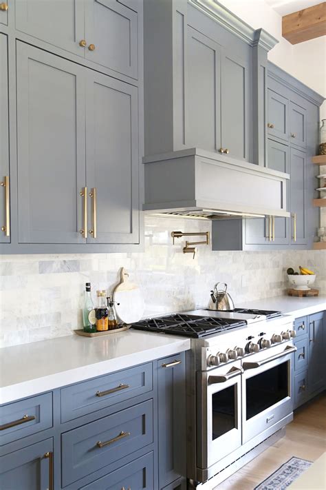 Blue gray kitchen cabinets – Artofit