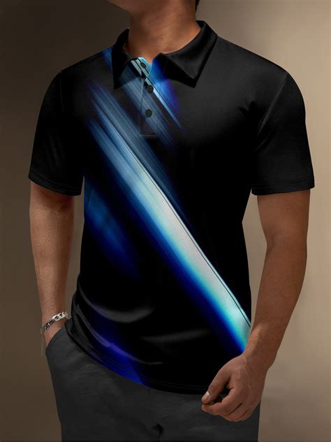 Hardaddy Moisture wicking Golf Polo 3D 3D Abstract Gradient Color ...
