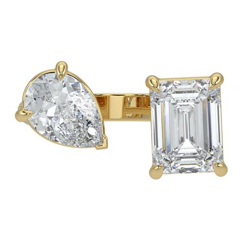 Emerald Pear LGD Solitaire Ring-Yellow Gold – The Goldvine