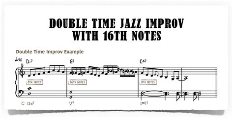 Double Time Jazz Improv with 16th Notes - Piano With Jonny