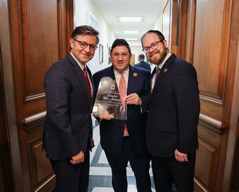 Agudath Israel of America Presents Speaker Mike Johnson with School ...