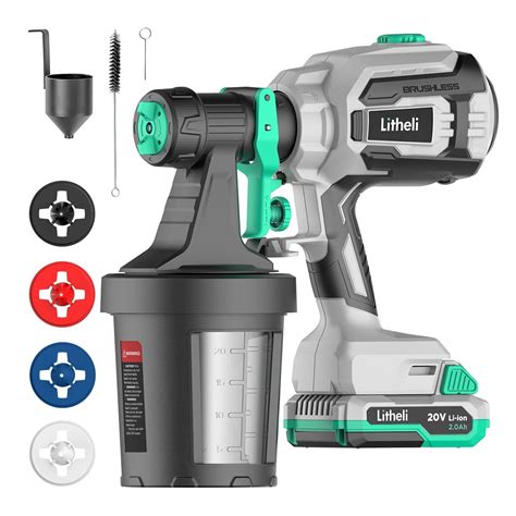 Buy Litheli HVLP 20V Paint Sprayer with Brushless Motor, Cordless Paint ...