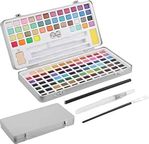 VINTAGER Watercolor Paint Palette Kit with 128 Vivid Colors - Compact ...