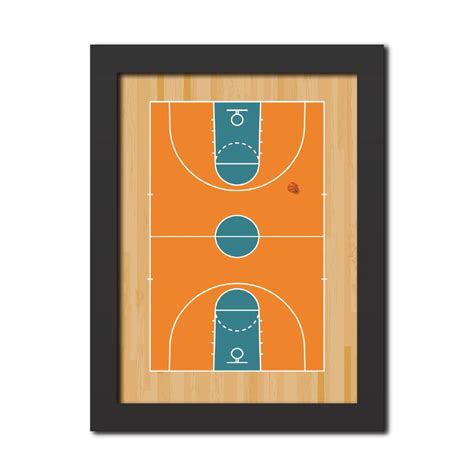 TenorArts Basketball Court Poster Laminated Photo Frame Paintings with ...