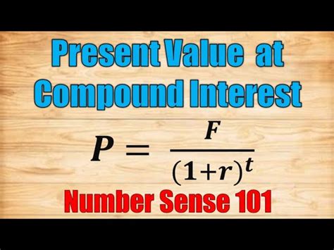 Image result for Present Value Formula for Compound Interest