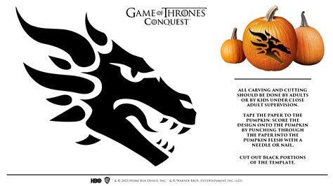 Dragon Pumpkin Stencil