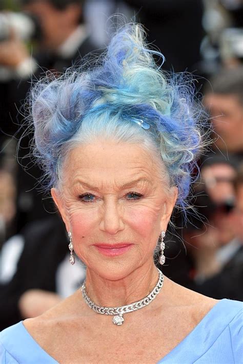 How Helen Mirren's Ocean Blue Hair At Cannes Defies Ageist Beauty ...