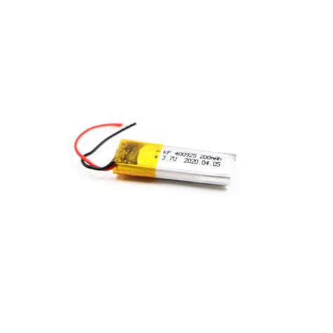 KP: 3.7V 200mAh Lipo Battery - Single Cell Lithium Polymer Battery