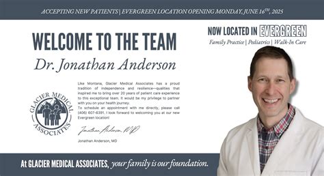 Welcome to the Team Dr. Jonathan Anderson – Glacier Medical Associates