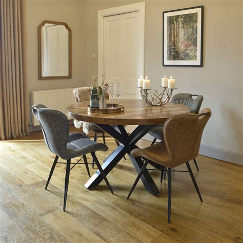 Mango Wood Round Dining Table