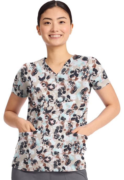 Healing Hands Purple Label Scrubs Top For Women Amanda Print 2266 - Walmart.com