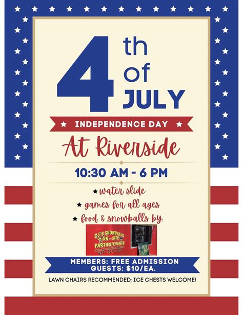 Join us for Independence Day! - Riverside Swim Club