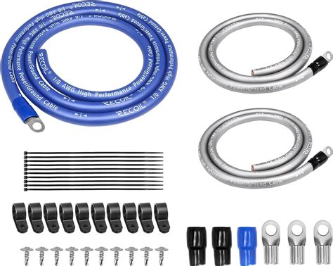 Amazon.com: SoundBox CW0-25GR, 0 Gauge 25' CCA Amplifier Power/Ground ...