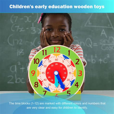Time Learning Teaching Aids Colorful for Kids Early Preschool ...