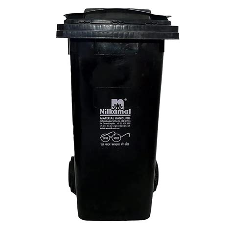 Nilkamal Plastic Manual-Lift Wheel Garbage Dustbin 120 LTR (Black ...