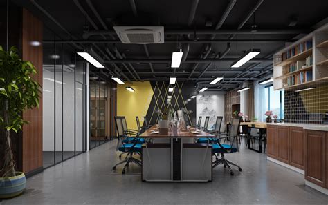 800平方工业风办公室装修设计案例效果图_岚禾办公空间设计