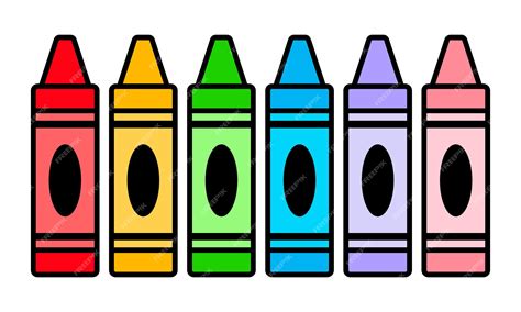 Premium Vector | Set of Colorful Crayons