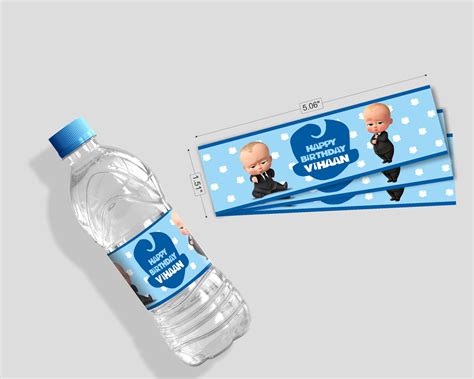 Boss baby Theme Water Bottle Sticker | Party Supplies India