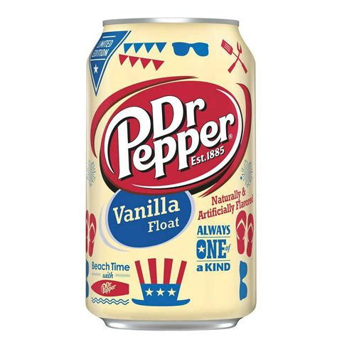 Dr Pepper Vanilla Float Soda, 12 Fl. Oz.(355ml) 12 Pack – American Soda