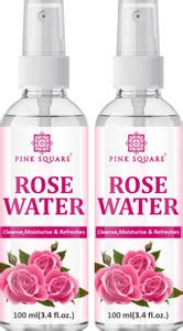 Pink Square Premium Rose Water For Men & Women Combo Pack of 2 Bottles ...
