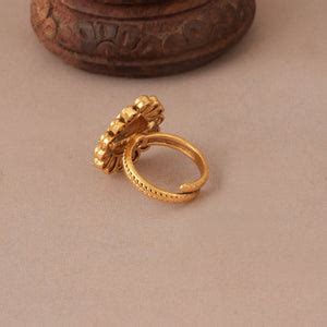 Stunning antique gold multicolor stone pear shape finger ring I Buy now ...