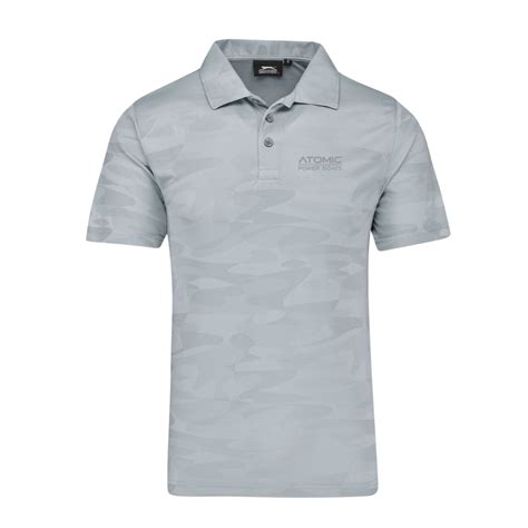 Golf Shirt Grey - Atomic Power Boats