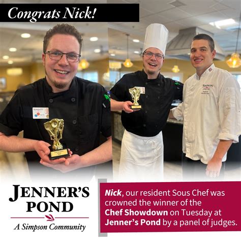 Simpson at Jenner's Pond on LinkedIn: Nick, the resident Sous Chef at ...