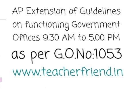 AP Extension of Guidelines on functioning Government Offices 9.30 AM to ...