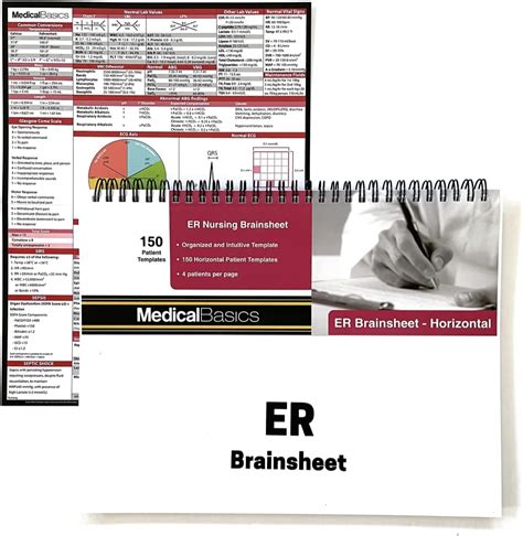Brainsheet ER Notebook – Nursing Report sheet for | Ubuy India