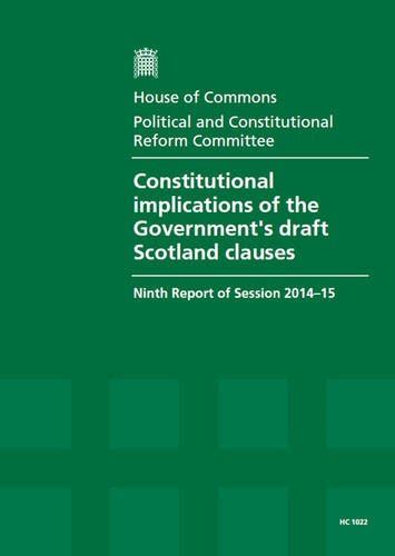 Buy Constitutional implications of the Government's draft Scotland ...