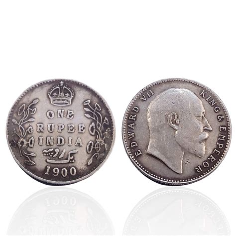 Rare Old One Rupee Edward VII Pure Silver Coin ( Year 1900 ) – Jauhari ...