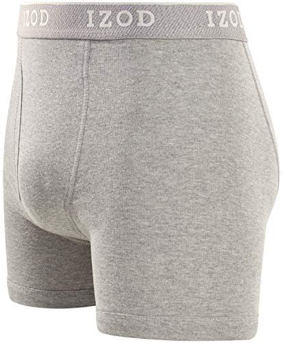 Buy IZOD Men's 5 Pack Cotton Boxer Brief, Dress Blues/Heather Grey ...