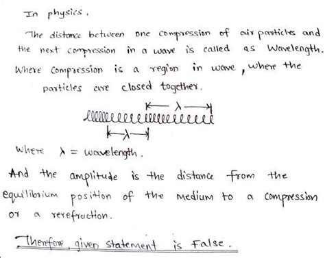 The distance between one compression of air particles and the next ...