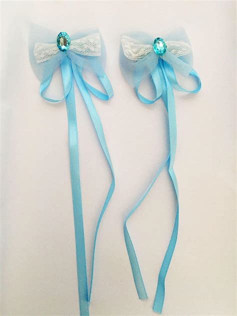 hair clips for kids and girls blue color bow shape hair pins pair(pack ...
