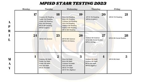 MPISD STAAR TESTING 2023 – Frances Corprew Elementary School