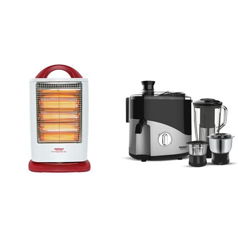 Buy Maharaja Whiteline Lava Neo 1200-Watt Halogen Heater (White and Red ...