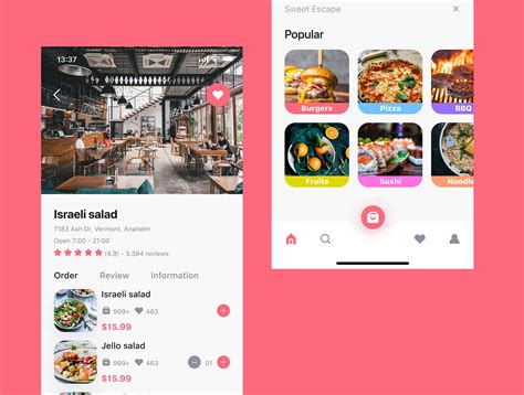 Veloconti - Food Delivery App UI Kit High quality template for food ...