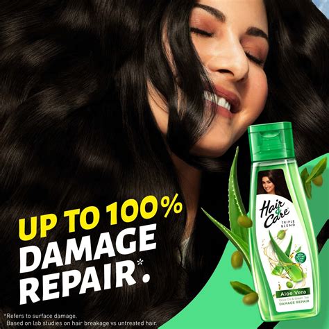 Buy HAIR & CARE DAMAGE REPAIR NON-STICKY HAIR OIL WITH ALOE VERA, OLIVE ...