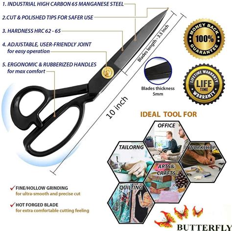 Flipkart.com | Butterfly Tailoring scissors for cloth cutting 10 inch ...