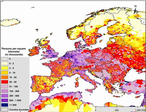 Population Density Map Europe