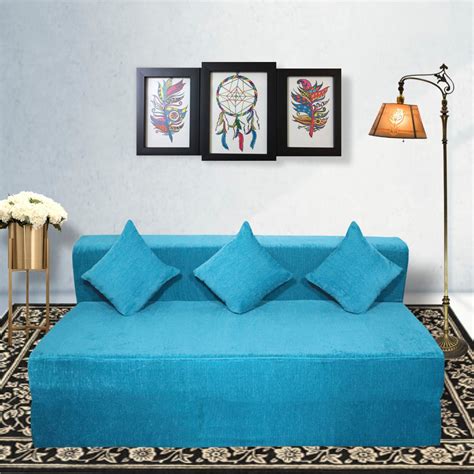 Buy Rejoice Sofa Cum Bed Cover - 3 Seater, Plain Cushion ( Premium ...