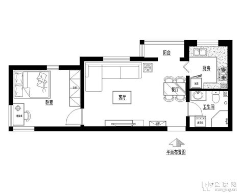 两室一厅户型图60平,60平米小两室图,小两居室户型图(第3页)_大山谷图库