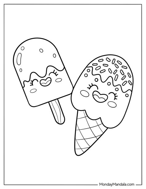 Ice Cream Coloring Pages 的图像结果