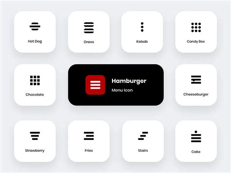 Image result for Hamburger Menu Design